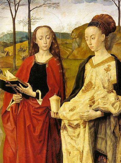 Hugo van der Goes Sts Margaret and Mary Magdalene with Maria Portinari